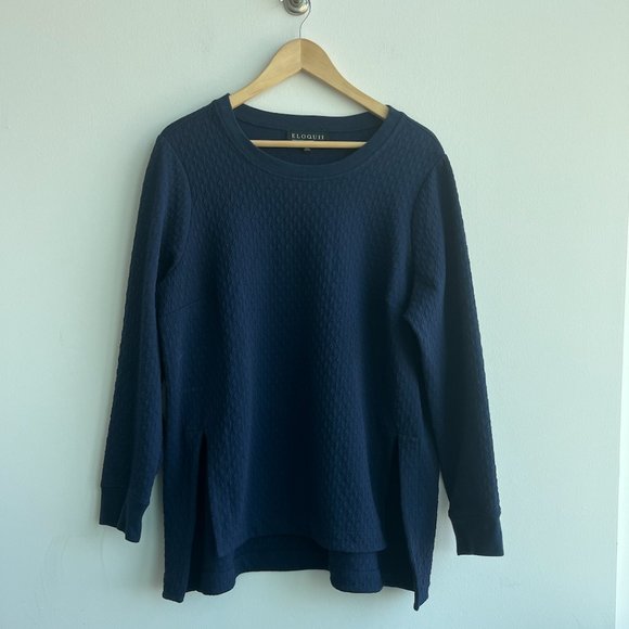 Eloquii Tops - ELOQUII Navy Jersey Pullover- Women's 16